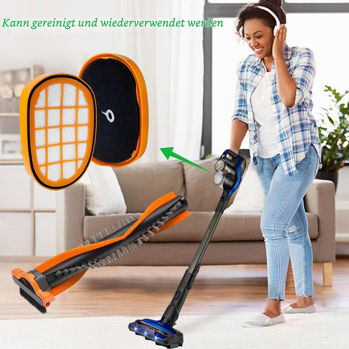 Philips Staubsauger Filter Set - HEPA + ABS Speedpro Max Ersatzteile für FC6812/6814/6822/6823/6827/