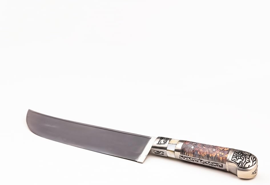 Usbekisches Kochmesser Klingen Kohlenstoffstahl Hartstahl Pchak Premium Küchenmesser inkl. Schutzhül