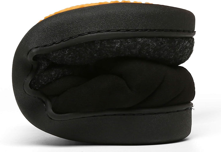 Mishansha Herren Winter Warme Hausschuhe Memory Foam Plüsch Pantoffeln,Gr.39-48, Rauchiges Schwarz 4