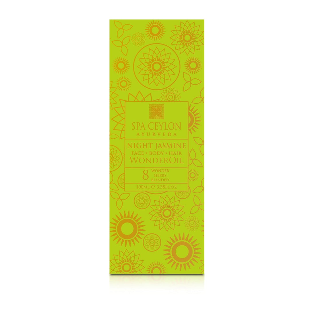 SPA CEYLON Night Jasmine Wonder Oil, 100 ml – ayurvedisches Pflegeöl mit Jasmin, intensiv nährend &amp;