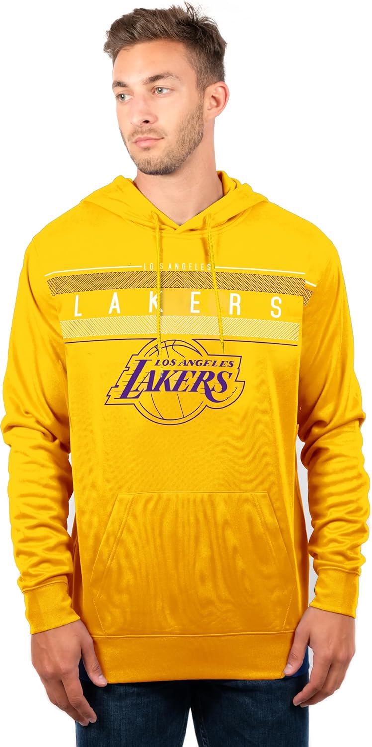 NBA Herren Fleece Hoodie Pullover Sweatshirt Poly Midtown, Herren, Midtown Hoodie M Gelb, M Gelb