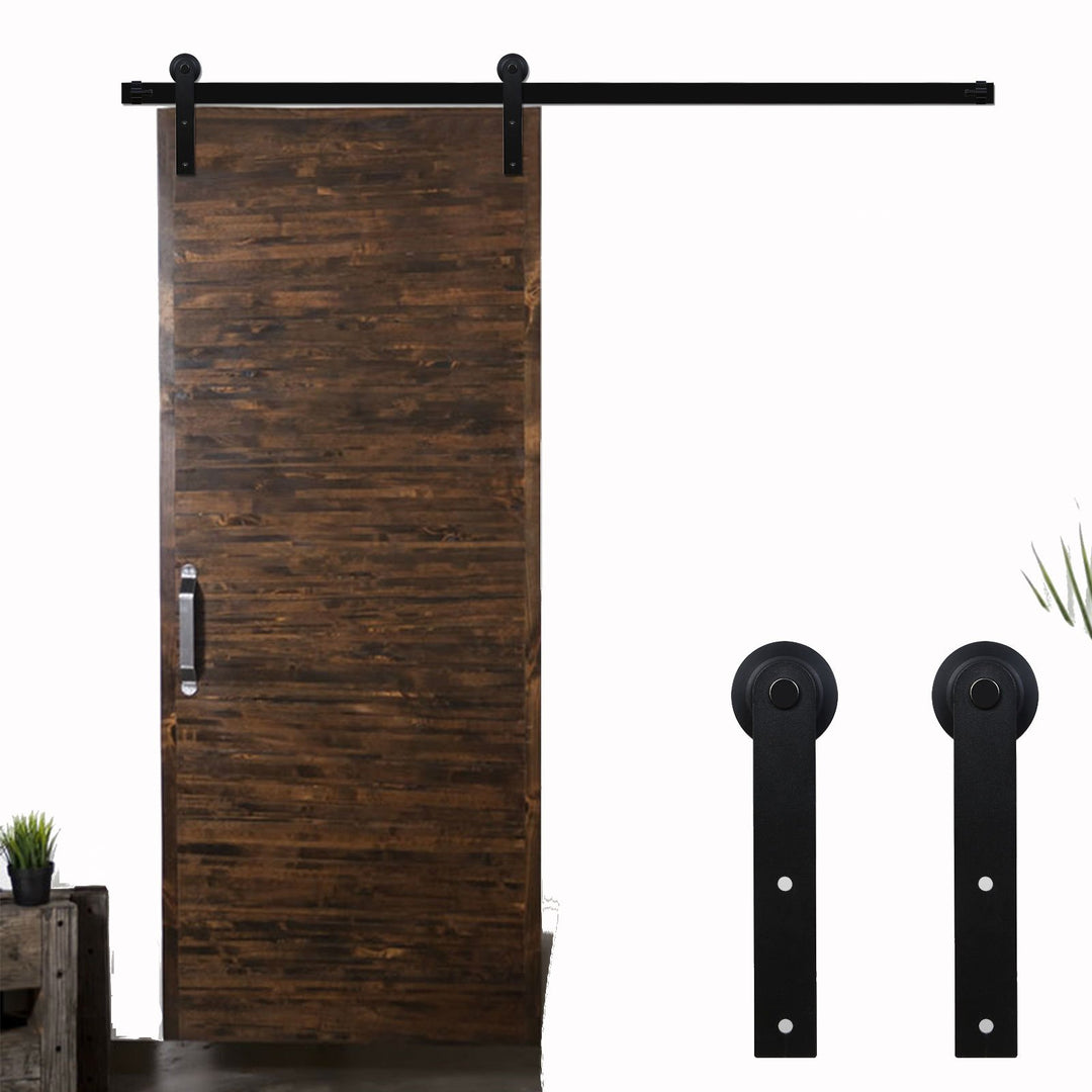 9FT/274 cm Schiebetür Kit Barn Door Hardware Schiebetuerbeschlag Set Hängeschiene Schiebetürsystem f