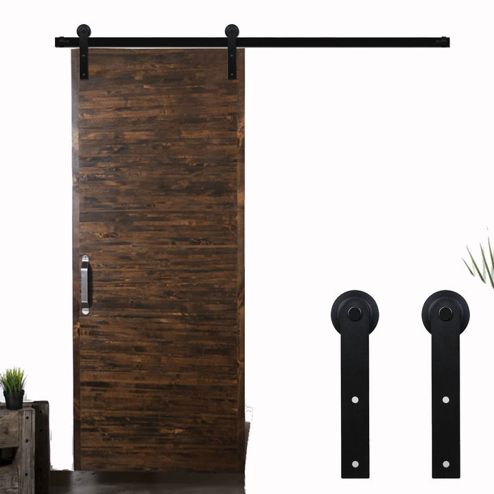 9FT/274 cm Schiebetür Kit Barn Door Hardware Schiebetuerbeschlag Set Hängeschiene Schiebetürsystem f