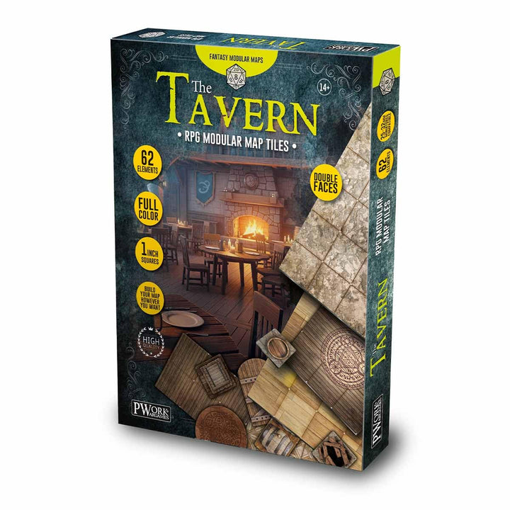 The Tavern - RPG Modular Map Tiles - double face cardboard tiles