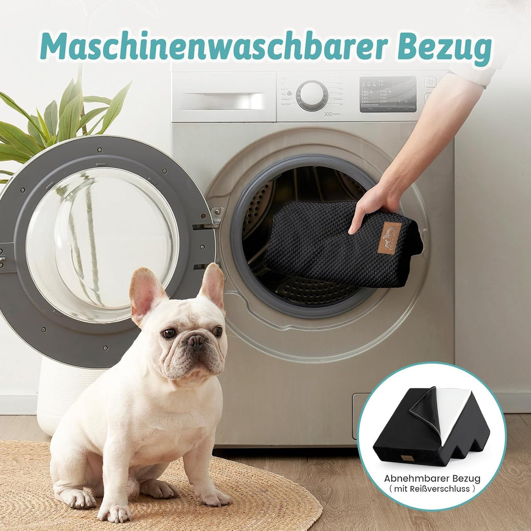 COZY KISS Hundetreppe für Kleine Hunde, 3 Stufen Haustiertreppe für Bett Couch Auto, 35cm Hoch Hochd