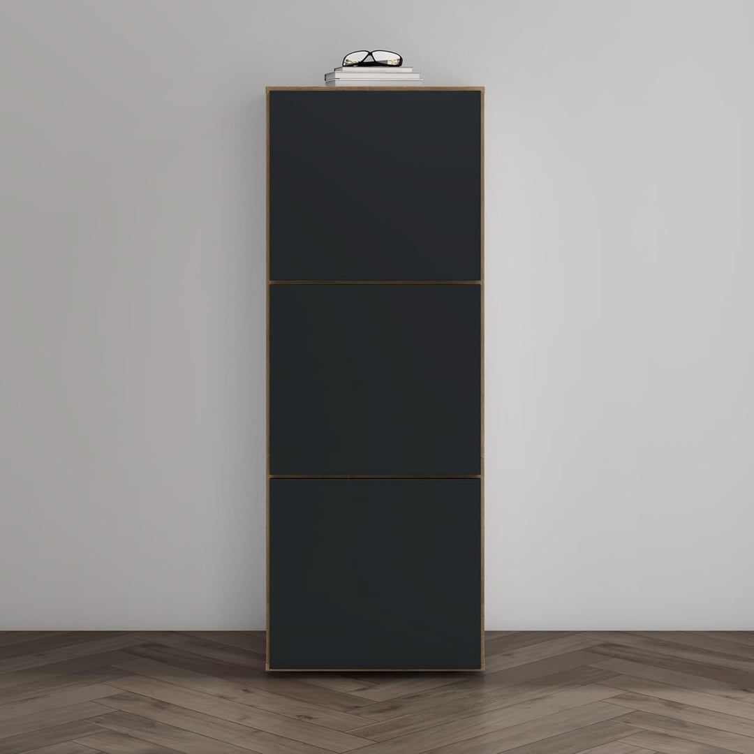 Mai & Mai Schuhschrank aus Holz, Schuhkommode mit 3 Schränken BTH: 45x36x120 cm Schuhregal Möbel in