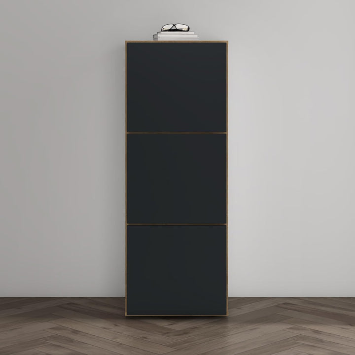 Mai & Mai Schuhschrank aus Holz, Schuhkommode mit 3 Schränken BTH: 45x36x120 cm Schuhregal Möbel in