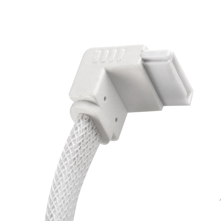 SilverStone Technology CP08W SATA-Kabel mit EMI-Schutz, 90 Grad, geschirmt, Weiss, 2 Stück