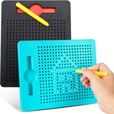 Faccito 2 Stück Kleine Magnetische Zeichenbretter Magnet Stahlkugel Zeichenbrett mit Stift Magnetisc