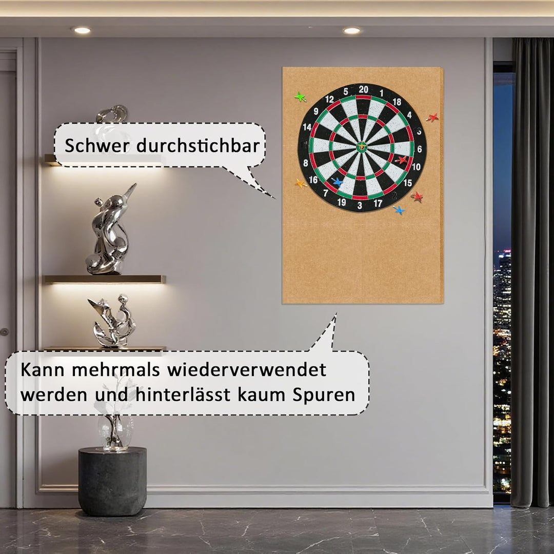 Dartboard Wandschutz, 6 Stück Filz Dartboard Wandschutz, 30x30x1,2cm, Selbstklebende Dartscheiben Um