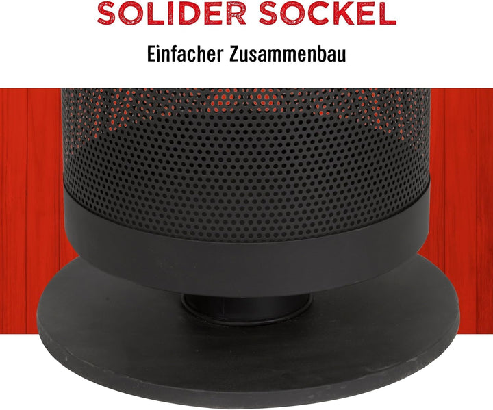 BBQ Collection Outdoor Feuerkorb - mit Funkenschutz - Inkl. Schürhaken - Elegantes und Luxuriöses Au