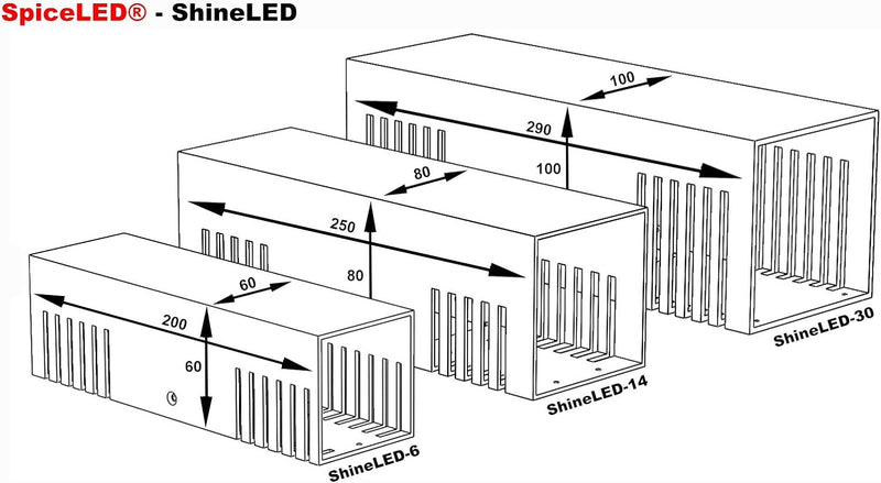 SpiceLED Wandleuchte | ShineLED-30 Black Edition | 2x15W warmweiss | Schatteneffekt | High-Power LED