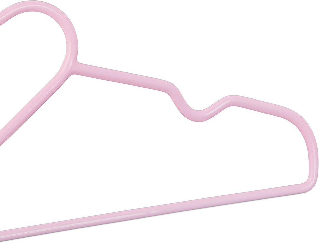 Relaxdays 20 x Kinderkleiderbügel Herz, Drahtbügel, Babybügel, dekorativ & platzsparend, Kinderbügel