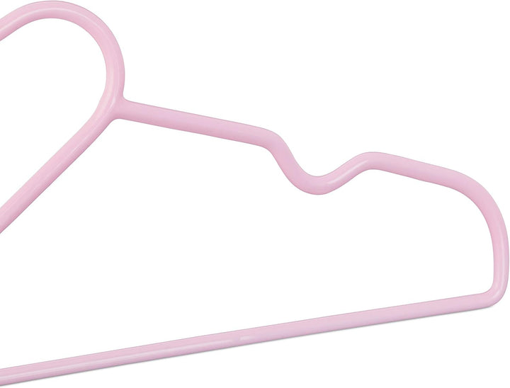 Relaxdays 20 x Kinderkleiderbügel Herz, Drahtbügel, Babybügel, dekorativ & platzsparend, Kinderbügel