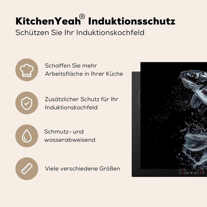 KitchenYeah© Herdabdeckplatte 75x52 cm Einteilig Ceranfeld Abdeckplatte für Induktionsschutz Ceranfe