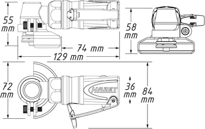 Hazet 9033M-7 Mini-Winkelschleifer, farbe, size