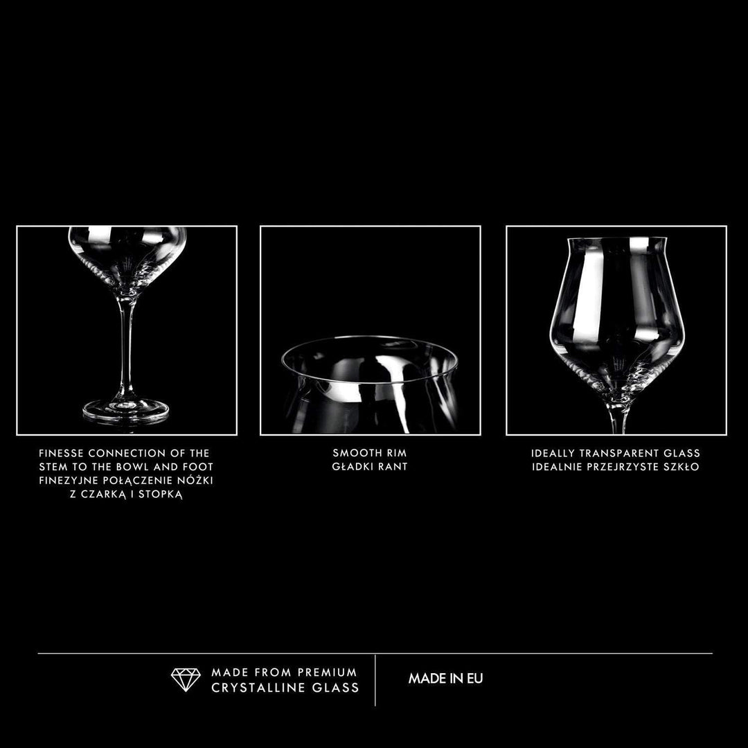 KROSNO Bier-Tulpen Bier-Gläser | Probierglas | Set von 6 | 420 ML | Avant-Garde Kollektion | Perfekt