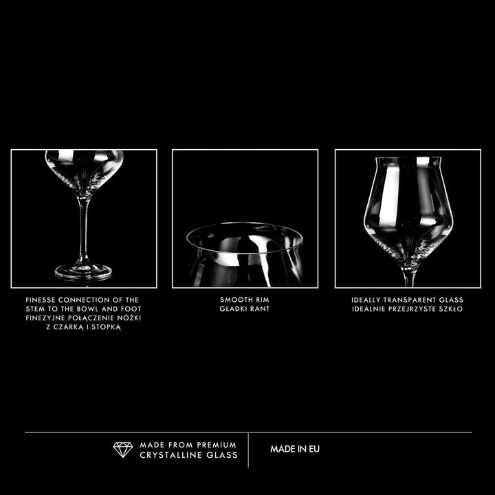 KROSNO Bier-Tulpen Bier-Gläser | Probierglas | Set von 6 | 420 ML | Avant-Garde Kollektion | Perfekt