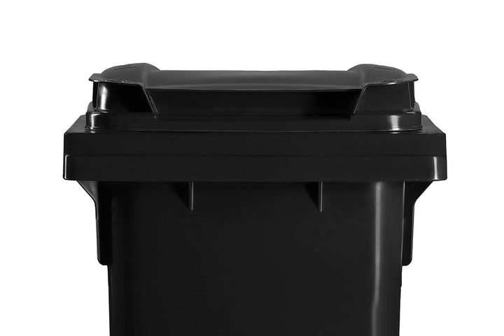 Hardwex Mülltonne mit 2 Rädern und Deckel, Müllgrossbehälter, Abfalltonne, Mülleimer, Volumen: 80 Li
