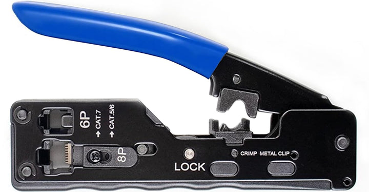 Netzwerk Werkzeug Set, Pass Through RJ45 Crimpzange für Cat5/Cat6/Cat7 mit 20x RJ45 Stecker, Netzwer