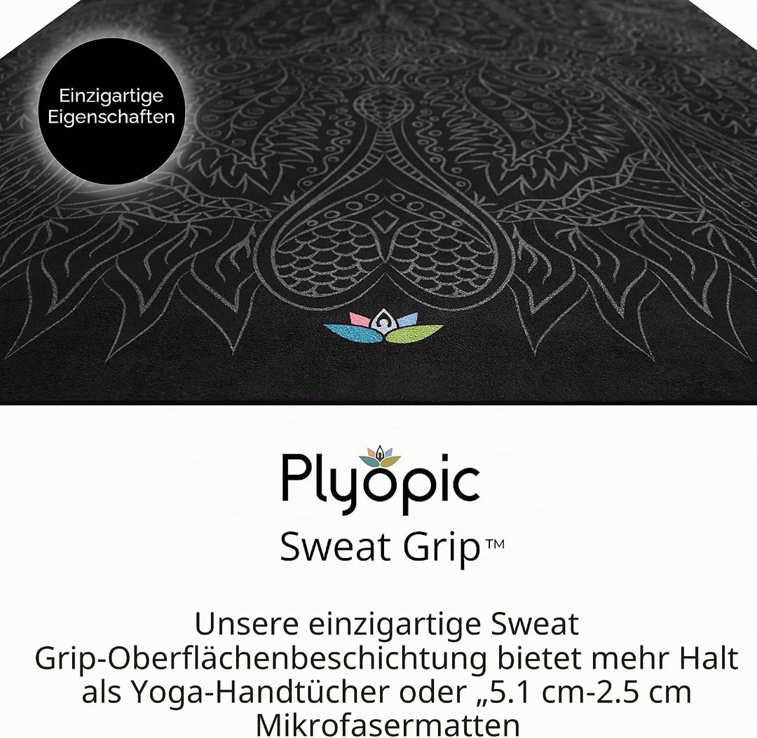 Plyopic All-In-One Yoga-Matte – Rutschfest auch bei Schweiss | Premium Matte mit Sweat-Grip Oberfläc