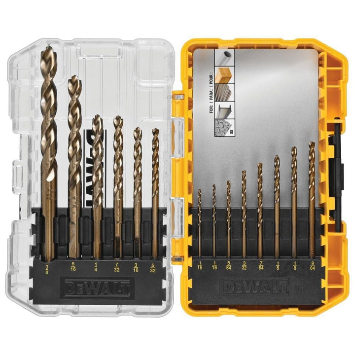 DEWALT Cobalt Bohrersatz mit Zentrierspitze, 14-teilig (DWA1240) Kobalt, Kobalt