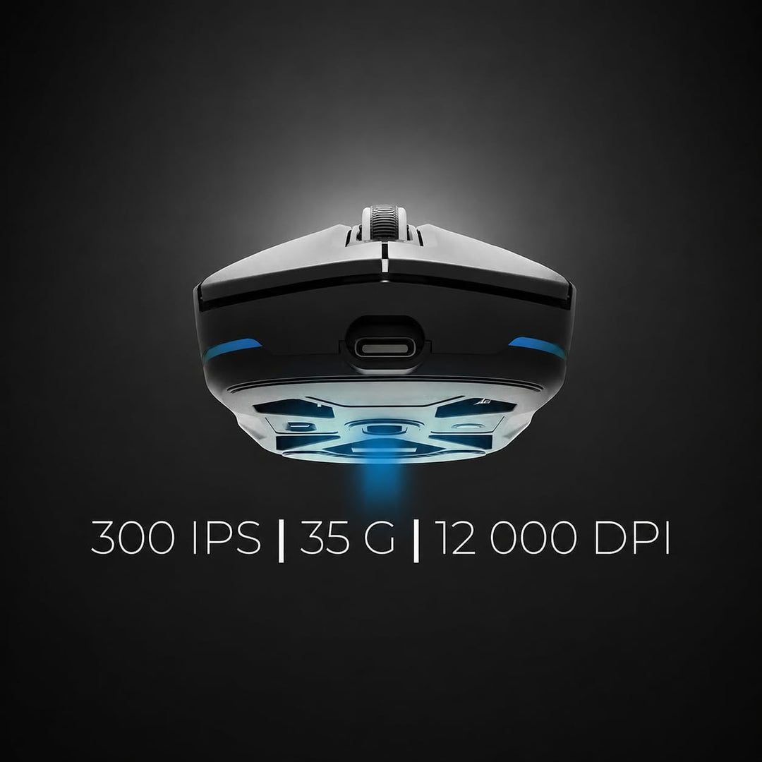 Genesis Zircon 660 Wireless Gaming Maus, 12000 DPI, Triple Mode, Schwarz, Schwarz