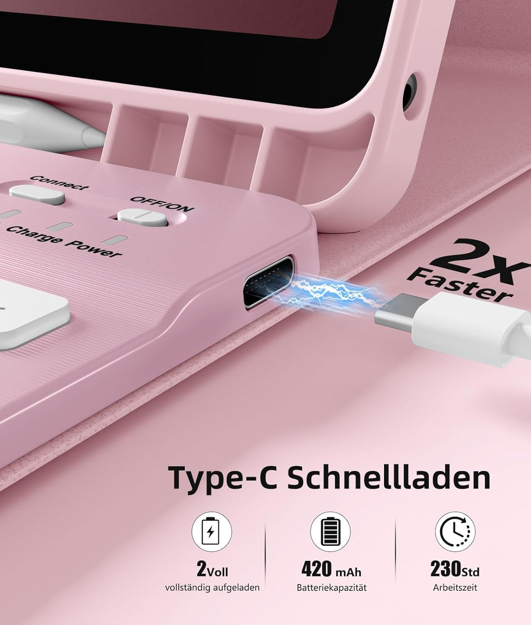 Vobafe Hülle mit Tastatur für Samsung Galaxy Tab A11+ Plus 11 Zoll 2025 / Tab A9+ Plus 2023, 7 Farbe