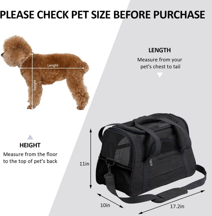 kleine Hunde Transportbox,transportbox Katze, Atmungsaktive und Faltbare Hundebox mit Verstellbarem,