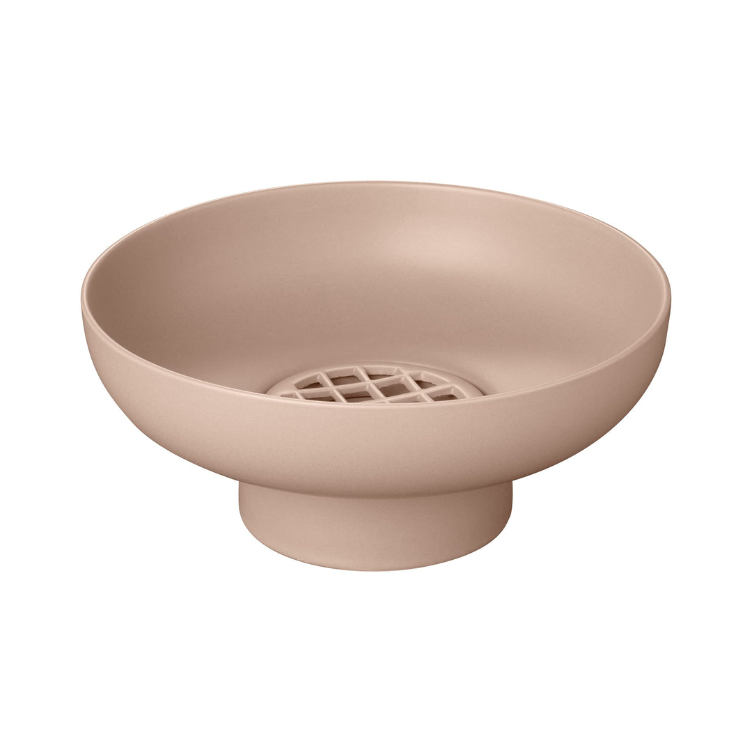 blomus Vase MIYABI | Blumenvase aus Steingut Beige | Dekovase Farbe Terracotta | Grösse M | Ø23 x 10