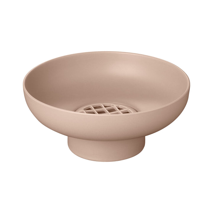blomus Vase MIYABI | Blumenvase aus Steingut Beige | Dekovase Farbe Terracotta | Grösse M | Ø23 x 10