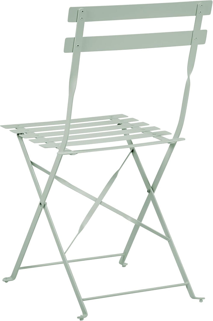Modernes Balkonset Tisch mit 2 Stühlen aus Stahl grau Fiori