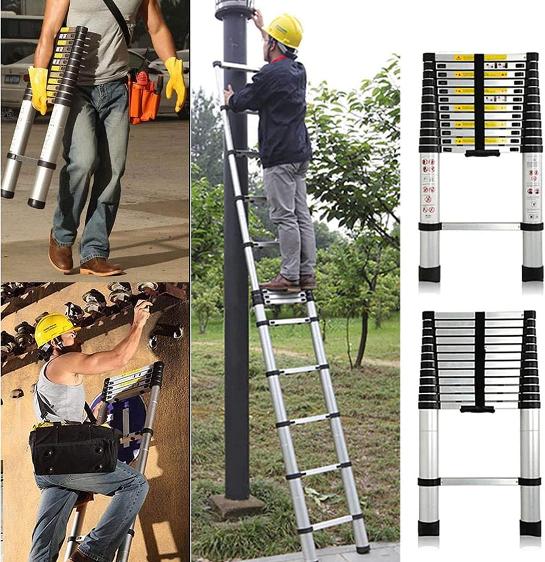 Mehrzweckleiter 5m Teleskopleiter Alu-Klappleiter Rutschfester Ausziehbare Robust Stehleiter 150 kg/