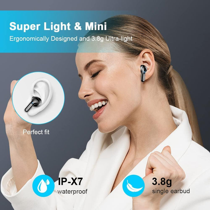 Bluetooth Kopfhörer, Kopfhörer Kabellos Bluetooth 5.3 In Ear Kopfhörer mit 4 ENC Mikrofon, 2023 Neue