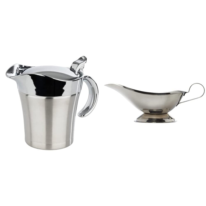 APS 40207 Doppelwandig isolierte Sauciere mit Klappdeckel, 19 x 12,5 x 13 cm, 0,4 ltr &amp; IBILI Saucie