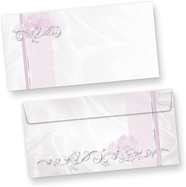 tatmotive Einladung Hochzeit Silber DE LUXE 40 Sets selbst bedruckbar - sehr hochwertige Karten in S