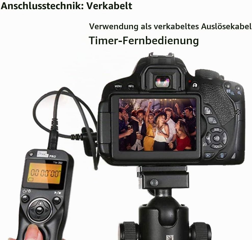 Fernauslöser Kompatibel für Nikon, PIXEL TW-283 DC2 Funk Fernauslöser Kabellos Drahtauslöser Timer F