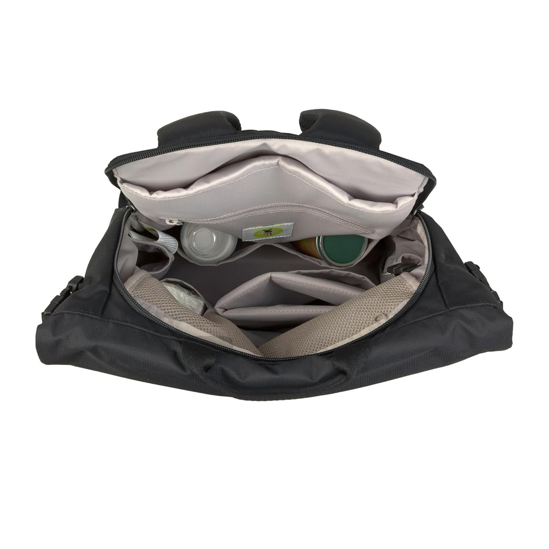 LÄSSIG Baby Wickelrucksack Wickeltasche Rucksack mit Wickelunterlage, Kinderwagenbefestigung, Flasch