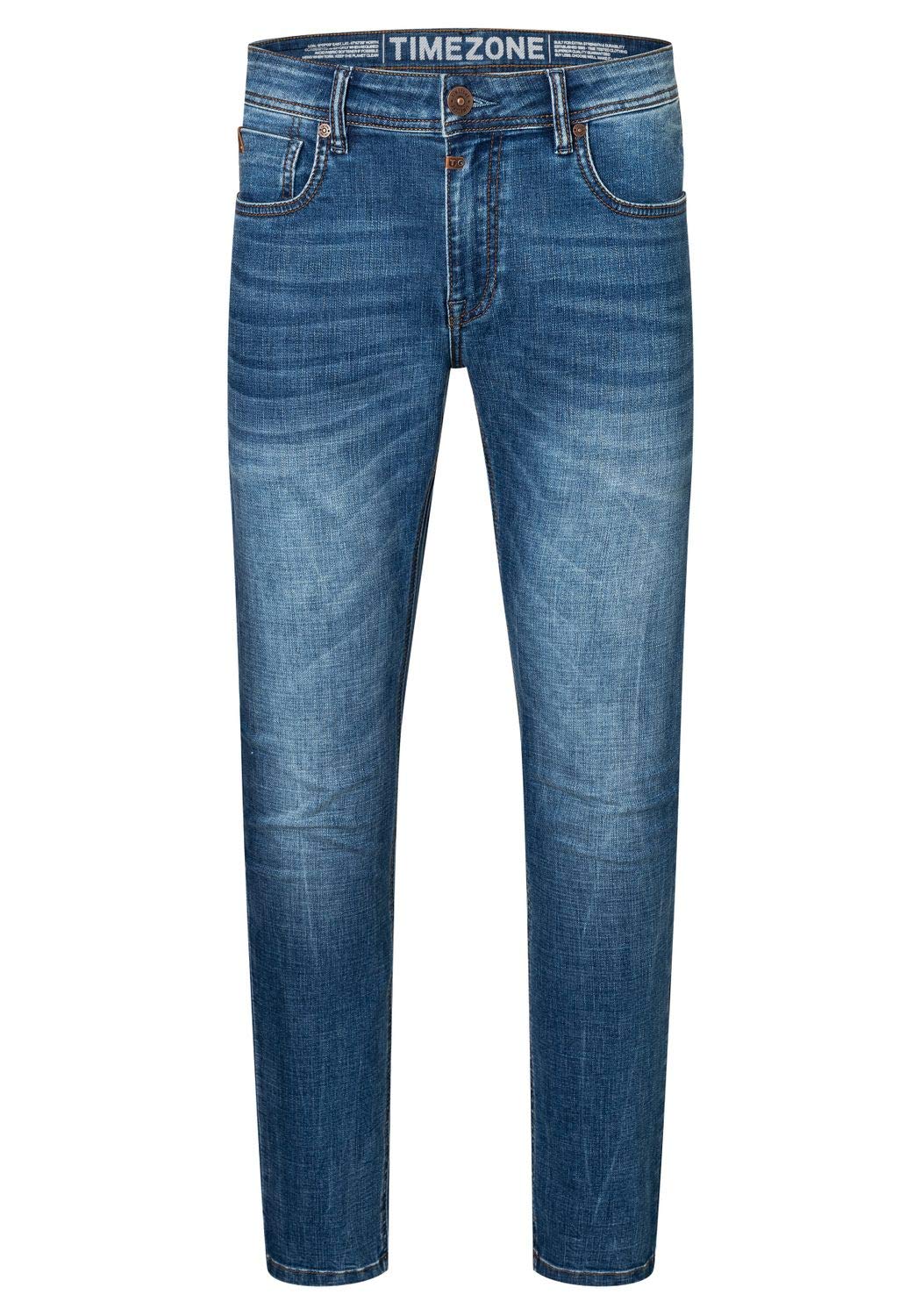 Timezone Herren Slim Eduardotz Jeans 29W / 32L Jeans Blue Wash, 29W / 32L Jeans Blue Wash