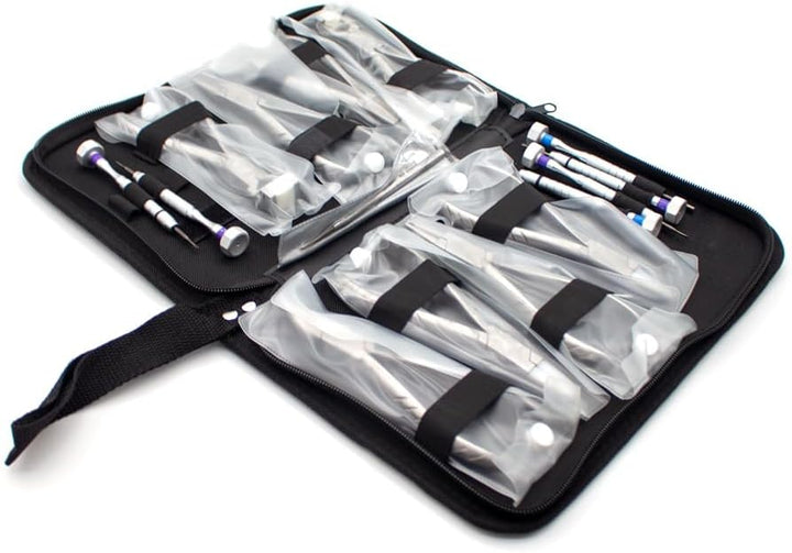 Toplionace Professionelles Brillenreparatur-Werkzeugset， 8 Zangen + 6 Schraubendreher mit Etui Zur O