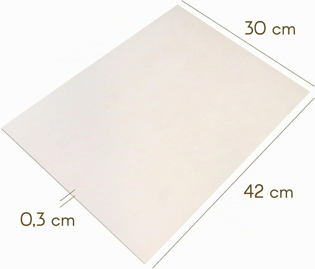 Creative Deco 10 x A3 Sperrholzplatte 3mm Pappelsperrholz | 420 x 300 (+/- 2) mm | Dünne Holz-Zuschn