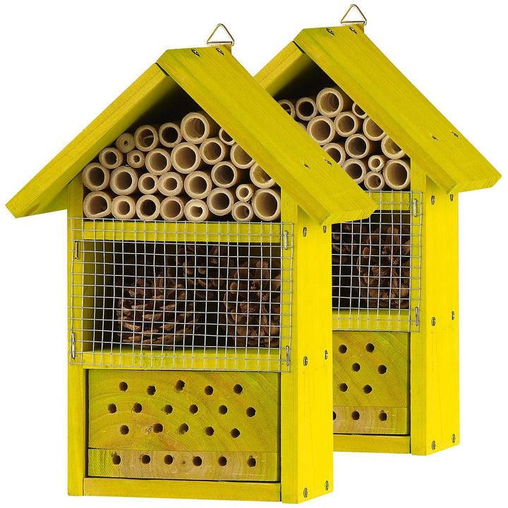 Royal Gardineer Baukästen Insektenhotel: 2er-Set Insektenhotel-Bausätze, Nisthilfe und Schutz, extra