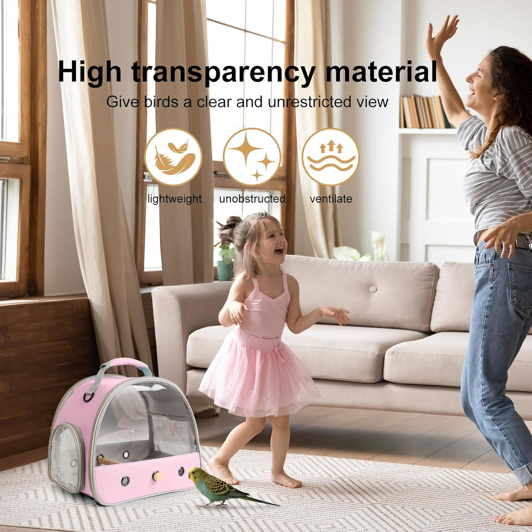 Interfashioner® Vogeltrage, tragbare Vogeltrage für Papageien, Sittiche, Wellensittiche, kleine Vöge