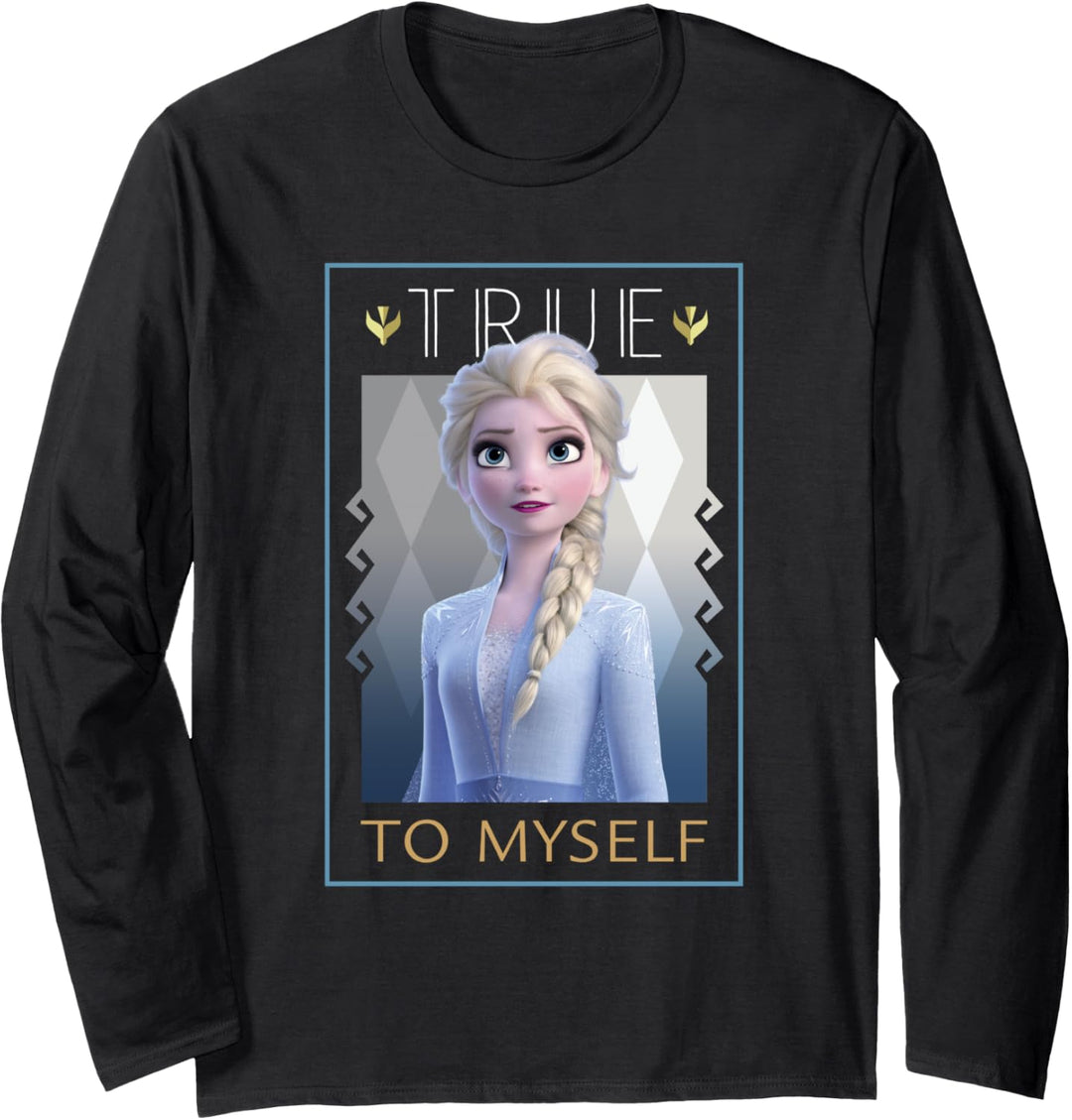 Disney Frozen 2 Elsa True To Myself Poster Langarmshirt