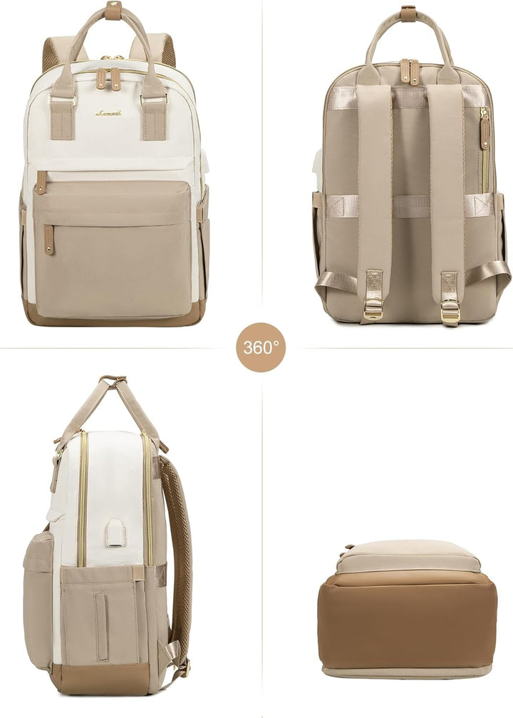 LOVEVOOK Rucksack Damen, 17 Zoll Laptop Schulrucksack Reiserucksack Wasserdicht Arbeitstasche Backpa