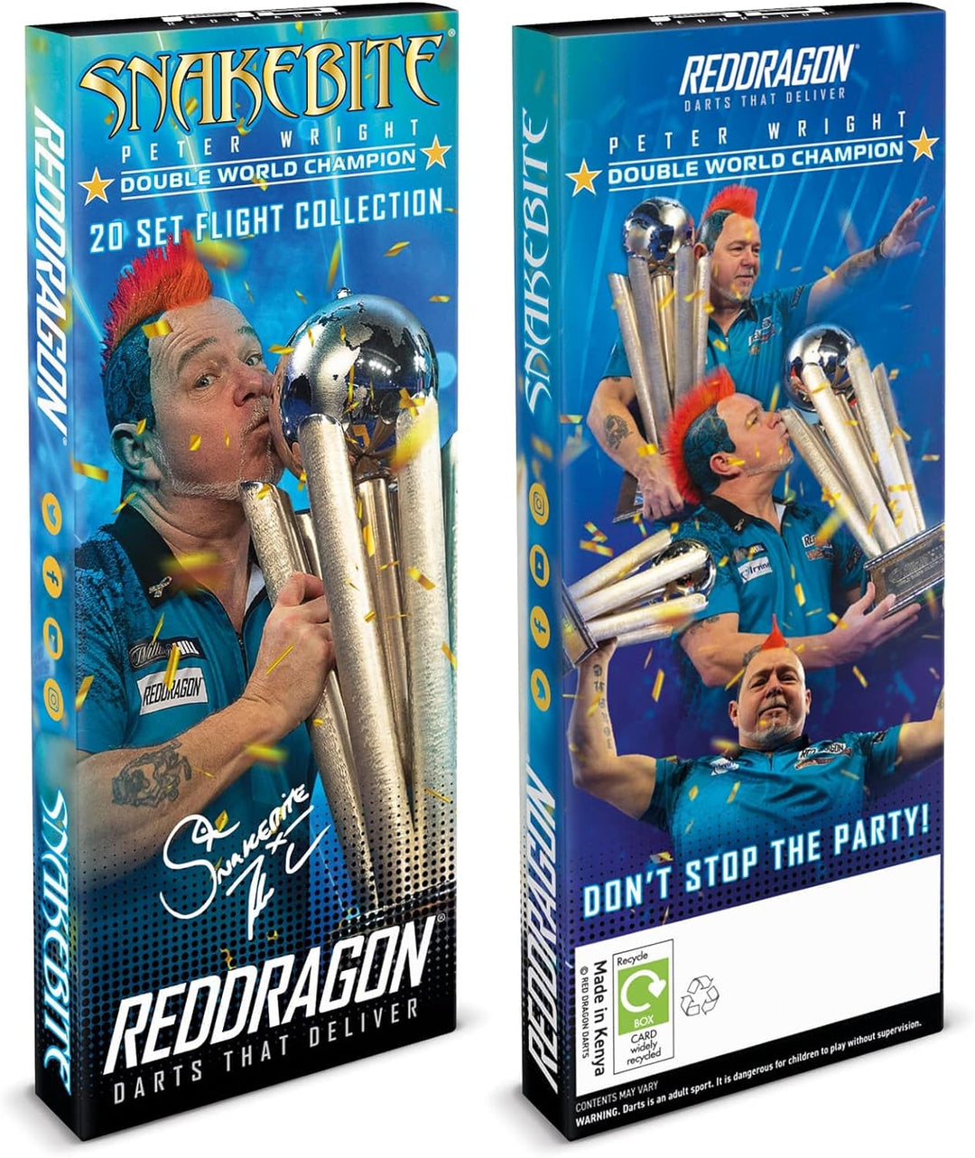 RED DRAGON Peter Wright Snakebite DWC dartpfeil Flug Sammlung - 20 Sätze von Dartflüge (60 Flights i