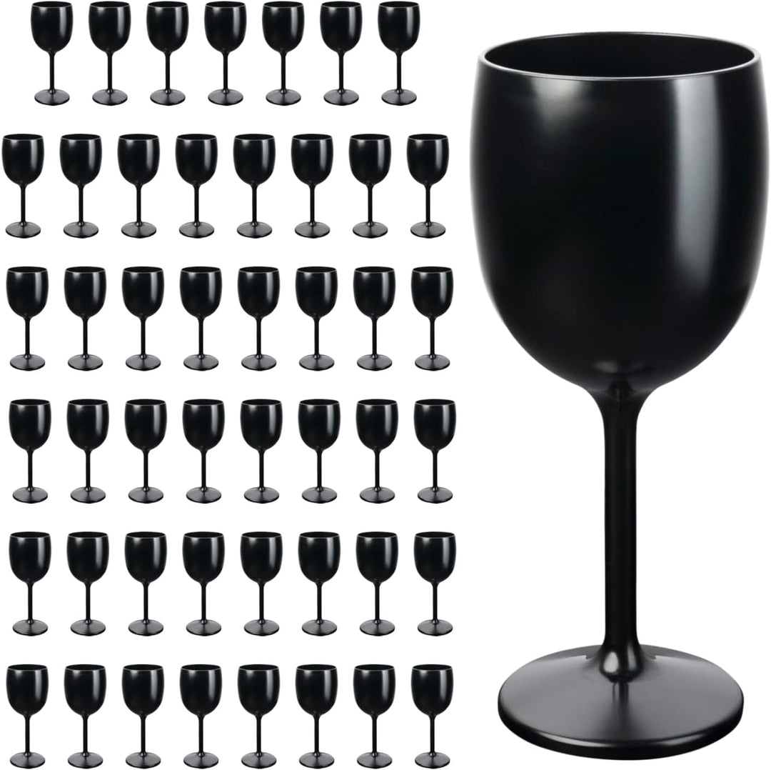 Schramm® Mehrweg Weingläser in schwarz wählbar 6, 12, 24 oder 48 Stück Champagner Glas Sektflöten Se