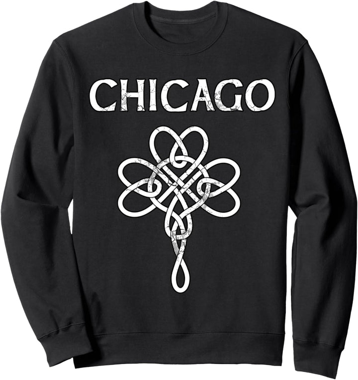 Chicago Irish Celtic Knot Shamrock St Patrick's Day Sweatshirt