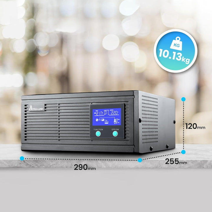 Notstromversorgung UPS EXTRALINK Piorun 2000VA/1600W Wechselrichter Reiner Sinus 24VDC USV Inverter