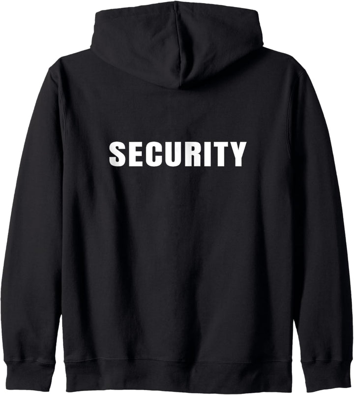 Security Guard Front And Back Print Dual Both Sides On Duty Kapuzenjacke